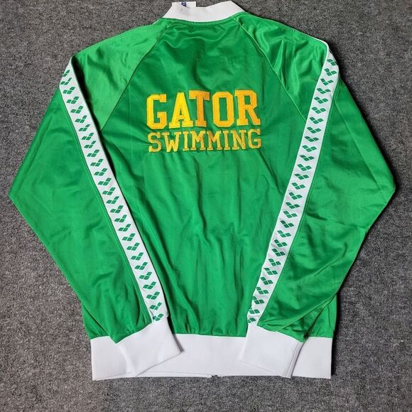 Arena Gator Team Warm-Up Relaxe Size L Green Full Zip Swimming Jacket - Picture 6 of 12